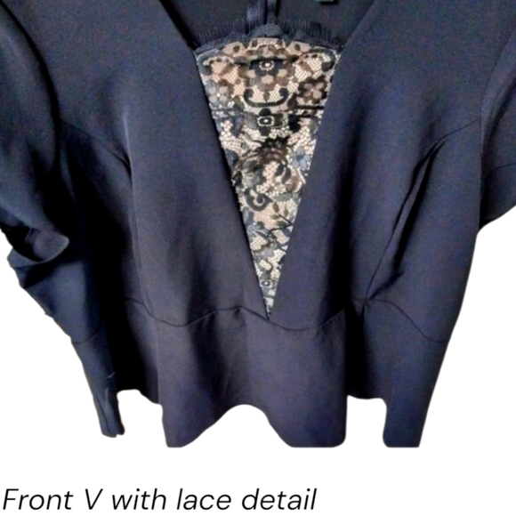 Lane Bryant Plus Size Black Dress Top - Picture 3 of 10